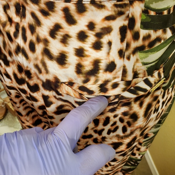 Guess Palm & Leopard Print Terry Pants sz 31 *Nwt* - Picture 5 of 16